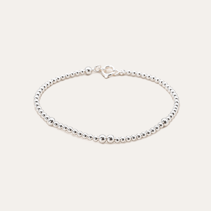 Pulsera Esferas Plateadas Plata 925