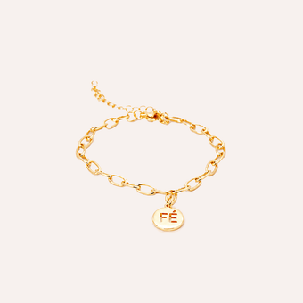 Pulsera Fe Baño Oro