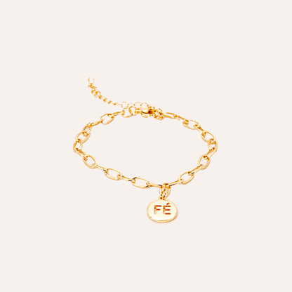 Pulsera Fe Baño Oro