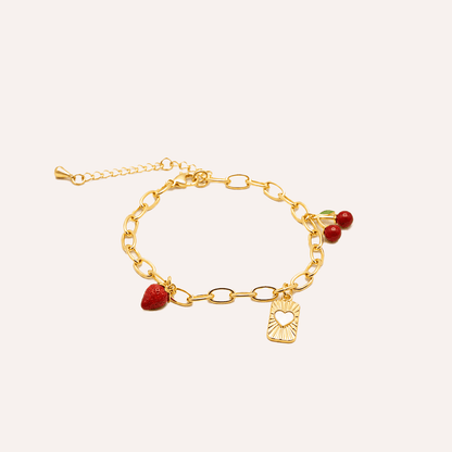 Pulsera Rojo Amor Baño Oro
