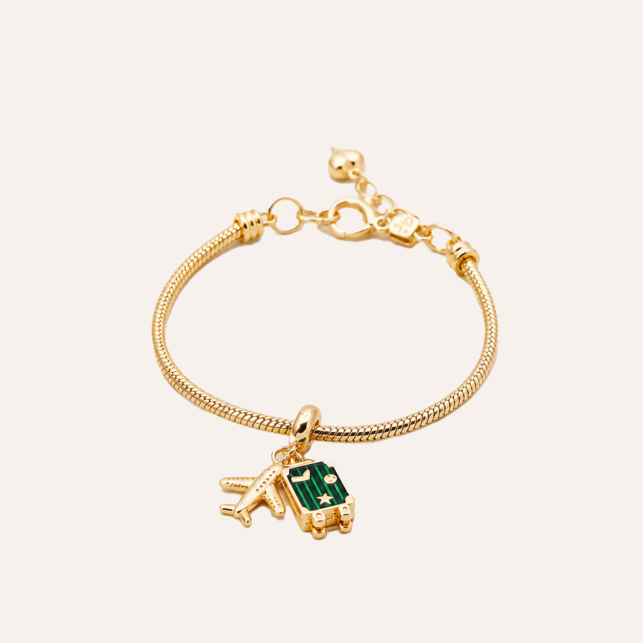 Set 'Pulsera + Charm' Baño en Oro (6 opciones)