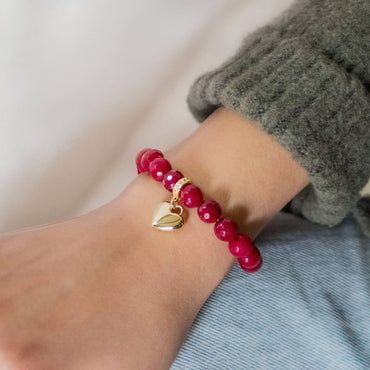 Pulsera 'Rojo Encanto' Piedras