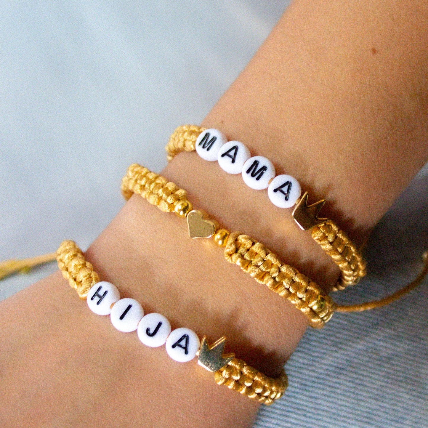 Pulseras Madre Hija Gold modelo